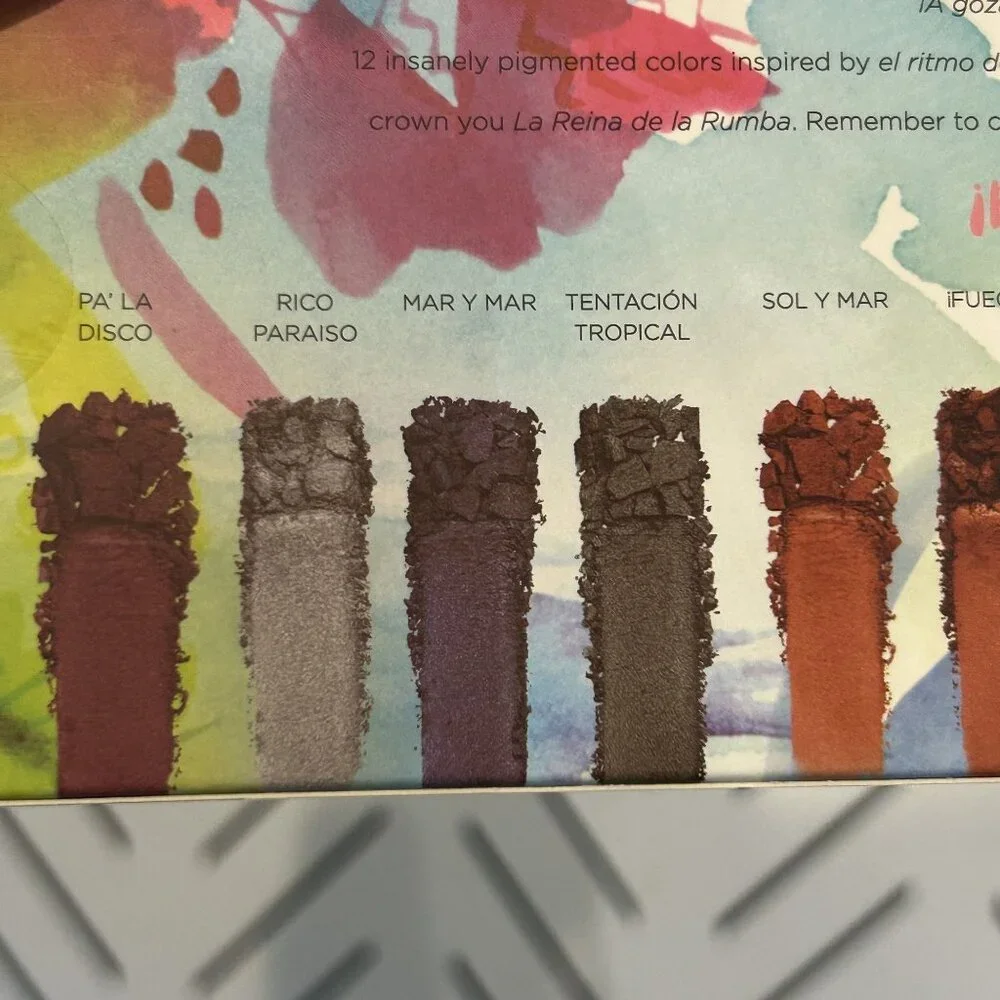 NEW Mia de Mar Life is a Fiesta Eyeshadow Palette Dual Brush Vegan Festival